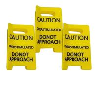 Pince à cheveux unique avec panneau de précaution amusant pour amis, collègues et étudiants, support créatif pour chignons de prudence, pince à cheveux pour événement à thème