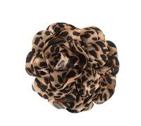 Pince à cheveux vintage avec imprimé léopard et fleur réglable pour volumes de cheveux, accessoire de coiffure unique