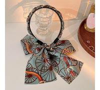Pince à Cheveux Vintagemagic, élastiques En Tissu Satiné for Femmes, Bandeau Rétro Noué En Croix Antidérapant Et Réglable, Bandeau Bohème for Un Usage Quotidien, Accessoires De Sport Et(Blue,Small tee