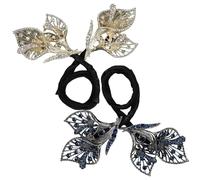 Pince à chignon 2 pièces 11 4 pouces strass rouleau à chignon rétro élégant pinces paresseuses pour accessoires de torsion pour femmes fille usage quotidien