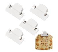Pince à Chips | 4 Pièces Pince à Design Rainuré de Scellement et Rangement,Fermeture Hermétique Large Pour Sachets Alimentaires - Pour Maison Cuisine Réfrigérateur Bureau Thé Café Épices et