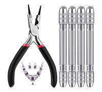 Pince à cintrer en fil, pince à bijoux - Pince à bijoux Borgen - Heavy Duty, tête en acier bien polie, poignée ergonomique, perceuse manuelle de précision pour faire des anneaux de saut et former des