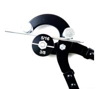 Pince à cintrer manuelle 4 en 1 pour conduites de frein, carburant et climatisation - Outil de cintreuse de tubes robuste avec roues en alliage de zinc pour 5/16", 3/8", 3/16", 1