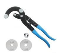Pince à cintrer pour tuyaux de frein - Courbe les lignes de frein de 0,9 cm à 9,5 cm en laiton/cuivre/acier/aluminium - Courbure à 90 degrés - Outil de réparation automobile (bleu)
