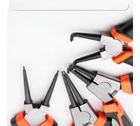 Pince à circlip de 17,8 cm avec pointes droites et courbées pour un placement précis de l'anneau de retenue dans les environnements industriels (B)