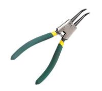 Pince à circlips à tête courbée et droite 17,8 cm Design A | Acier au carbone robuste, pointes droites courbées interchangeables, retrait des anneaux à ressort, utilisation