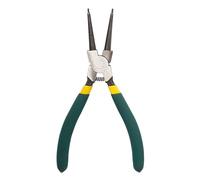 Pince à circlips à tête courbée et droite 17,8 cm Design D | Acier au carbone robuste, pointes droites courbées interchangeables, retrait des anneaux à ressort, utilisation