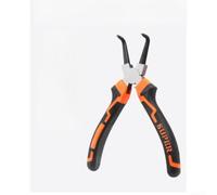 Pince à circlips de 17,8 cm avec embouts droits et courbés pour réparation mécanique et assemblage de circlips internes externes (B)