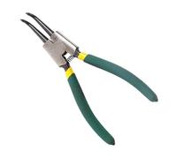 Pince à circlips double usage de 17,8 cm avec têtes courbées et droites pour retirer les anneaux à ressort internes et externes
