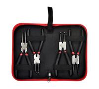 Pince à circlips en acier carbone à deux fonctions de 17,8 cm avec poignée antidérapante, idéale pour l'entretien automobile et la réparation d'équipement, pince à circlips internes et externes