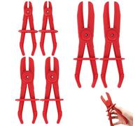 Pince à Clamper les Tuyaux, 6 Pièces Pinces pour Tuyaux Flexibles, Pinces à Clamper les Durites, pince à Collier 3 Tailles, Pince à Collier de Frein, Pour Tuyaux Flexibles, Tuyaux de Frein, Rouge