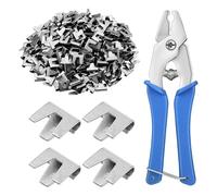 Pince à clip de cage - 300 pièces de fixation de cage j clip outil clip, cape métallique pour animaux de compagnie | Outil de jonction en maille, kit de réparation de clôture