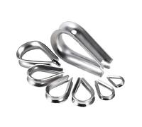 Pince à cosses en acier inoxydable 304, anneau en forme de cœur de poulet, manchon de protection, accessoires de fixation, Clips de douille de câble métallique(M4x10pcs)