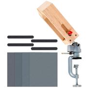 Pince à coudre en cuir - Rotation à 180° - Pince à coudre en bois - Outil de table de bureau - Outils professionnels pour le travail du cuir - Pour le travail du cuir à la main et la couture