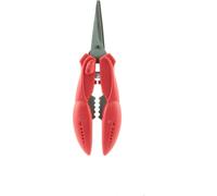 Pince à crabe et à homard rouge - Casseur de fruits de mer robuste au design ergonomique - Idéal pour les crustacés et les huîtres - Rouge