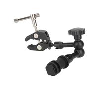 Pince à crabe multifonction avec adaptateur de vis moletée filetée de 1/4" à 3/8", collier de serrage pour appareil photo/lumière, bras d'appareil photo réglable