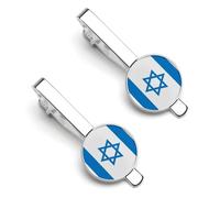 Pince À Cravate Avec Le Drapeau De L'État D'Israël Pour Homme Cadeau De Mariage Pour Témoin Témoin De Mariage Huissier Anniversaire