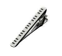 Pince à cravate en forme de note de musique pour homme, design d'instrument de guitare de piano, barre à cravate créative en cuivre pour fête et décoration de chemise, taille unique, Bois d'agar, Pas