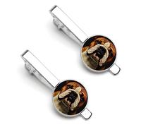 Pince à cravate homme Bouledogue anglais (lot de 2) - Idéale pour un mariage, un anniversaire ou un cadeau d'affaires