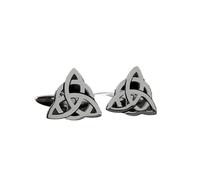 Pince à Cravate Homme Creative Celtic Knot DIY 18K Gold Plated Stainless Steel Cufflinks, Accessories, Light Luxury, Gifts For Father And Husband(Silver)
