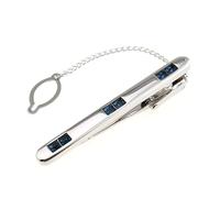 Pince à cravate noire à six diamants élégante en cuivre avec diamant carré, Standard Tie Clip Size, Cuivre, Agate