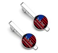 Pince à cravate « Nous, le peuple, sommes en colère » pour homme, ensemble de 2 pinces à cravate rondes et boutons de manchette pour accessoires de mode de luxe