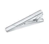 Pince à Cravate Pinces à cravate classiques for hommes, 2 pièces, accessoire de bijoux de couleur noir et or(Silver)