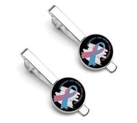 Pince à cravate ronde et boutons de manchette pour homme, symbole de sensibilisation au deuil périnatal, pour accessoires de mode haut de gamme (2 pièces).