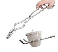 Pince à creuset de 40 cm, avec arc bouts droits et dentelés, fournitures de laboratoire en métal pince de maintien de bécher en acier inoxydable