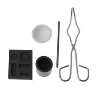 Pince à Creuset Ensemble de 5 pièces de moules de creuset de fonderie en céramique for bijoux, outil de fusion de chalumeau en or, argent et lingot Pour Fondre Le MéTal