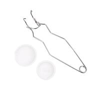 Pince à Creuset Ensemble de creuset de fusion Pinces à fouet Fournitures de moulage de métal Ensemble de fusion d'or Petit ensemble de creuset adapté aux bijoux Pour Fondre Le MéTal(3 piece set)