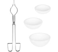 Pince à Creuset Ensemble de petits bols et tasses en céramique for fusion d'or, d'argent et de cuivre avec poignée for fouet et pince Pour Fondre Le MéTal(Clip with bowl NO3)