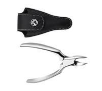 Pince à Cuticules en Acier Inoxydable Noir pour Ongles Incarnés Précis | Pointe en Bec D’aigle, Prise Antidérapante, avec Pochette de Rangement