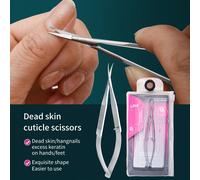 Pince à cuticules premium en peau de front russe, acier inoxydable 420J1, design ergonomique antidérapant, lame fine et pointue pour le soin des cuticules, fournitures pour ongles, outils pour ongles,