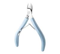 Pince à cuticules verte avec mâchoire complète, prise en main confortable, équipement de manucure en acier inoxydable, coupe précise, outil de manucure avec poignée en caoutchouc