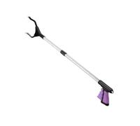 Pince à déchets Grabber Stick, Lot de 2 outils de préhension avec mâchoire et bâton de ramassage for extension de bras d'assistance quotidienne(Purple)