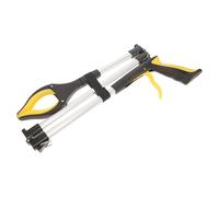 Pince à Déchets Pliable à Trois Volets, Long Manche, Ramassage | PP et Alliage D’aluminium, Surface Lisse, pour Déchets Derrière Appareils, Clés, Plage, Entretien