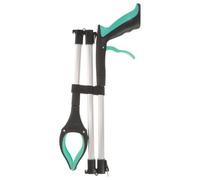 Pince à Déchets Pliable Verte à Trois Volets, Poignée Ergonomique | Rangement Facile, pour Objets Tombés, Alliage D'aluminium et Pp, Adultes Âgés et Usage Ménager