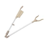 Pince à Déchets Portable Pliable à Long Manche en Plastique Gris | Aide au Ramassage des Déchets, Collecte de Détritus, pour Seniors et Personnes Âgées, Format Compact