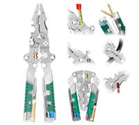 Pince à dénuder 12 en 1 avec testeur de tension, pince coupante de câble électrique multifonction, pince à sertir robuste avec tournevis, cisaillement, pince à vis pour électricien