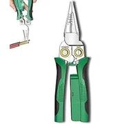 Pince à dénuder 8 en 1 avec testeur de tension, pince à dénuder multifonction, coupe-fil, outil de réparation électrique, coupe, dénudage et sertissage des fils usagés