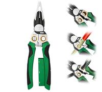 Pince à dénuder 8 en 1 avec testeur de tension, pince à dénuder multifonctionnelle et robuste, pince à dénuder professionnelle pour couper les fils, dénuder et sertir