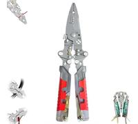 Pince à dénuder 8 en 1 avec testeur de tension, pince multifonction pour couper et tirer des fils, pince électrique professionnelle pour couper des fils, dénuder, sertir, outil de réparation