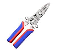 Pince à dénuder - Avec testeur de tension pliable - Outil de dénudage et de coupe pour électriciens - Pour la maison, l'usine, le garage, l'atelier, les amateurs et les professionnels