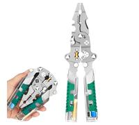 Pince à dénuder électrique | Outil multifonction pour dénuder les câbles - Testeur de tension pliable pour réparations électriciens, sertissage et coupe