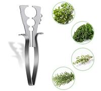 Pince à dénuder en acier inoxydable pour herbes et feuilles 6 trous pour chou frisé chou frisé - Pour chou frisé, carte, vert, thym, basilic, romarin, taragon, thym