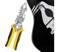 Pince à dénuder et pince à sertir 22 en 1 pour électricien, outil multifonction de 21,6 cm avec tube thermorétractable pour couper les fils et les bornes de sertissage (22 en 1)