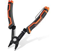 Pince à Dénuder Multifonction 2 en 1 ValueMax, Outil de Dénudage avec Fonction de Coupe, Design Biseauté Courbé de 30°et Verrou de Sécurité pour Usage Domestique ou Electricien