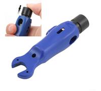 Pince à dénuder multifonction pour câbles coaxiaux RG6/59/7/11, câbles de données Cat5/6, avec ressort de rappel et dispositif de verrouillage, outil à main de style stylo, 100 ± 1 mm, bleu