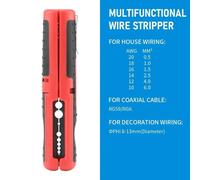 Pince à dénuder multifonctionnelle portable,lame SK5,câble coaxial,RG59,RG6,pince coupante,outil de poignée,outil de quincaillerie -Rouge-B